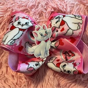 Pink Cat Bow Hair Accessory